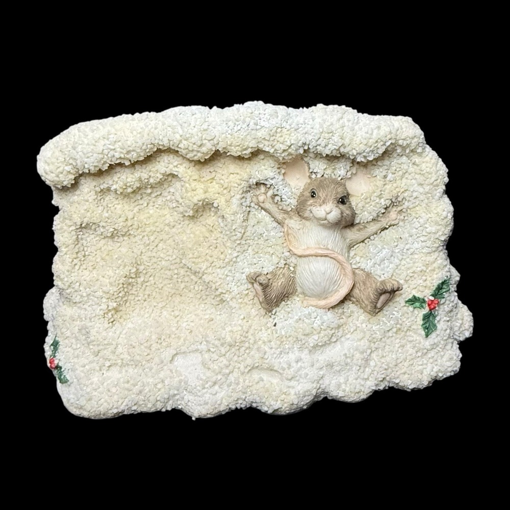 Charming Tails Maxine Snow Angel Mouse Figurine Christmas Holiday 5" Collectible